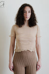 BASERANGE cotton T-shirt France BAS-TOGE-CG-SP24-FENTUO pink camel(TOGE-CG-000)